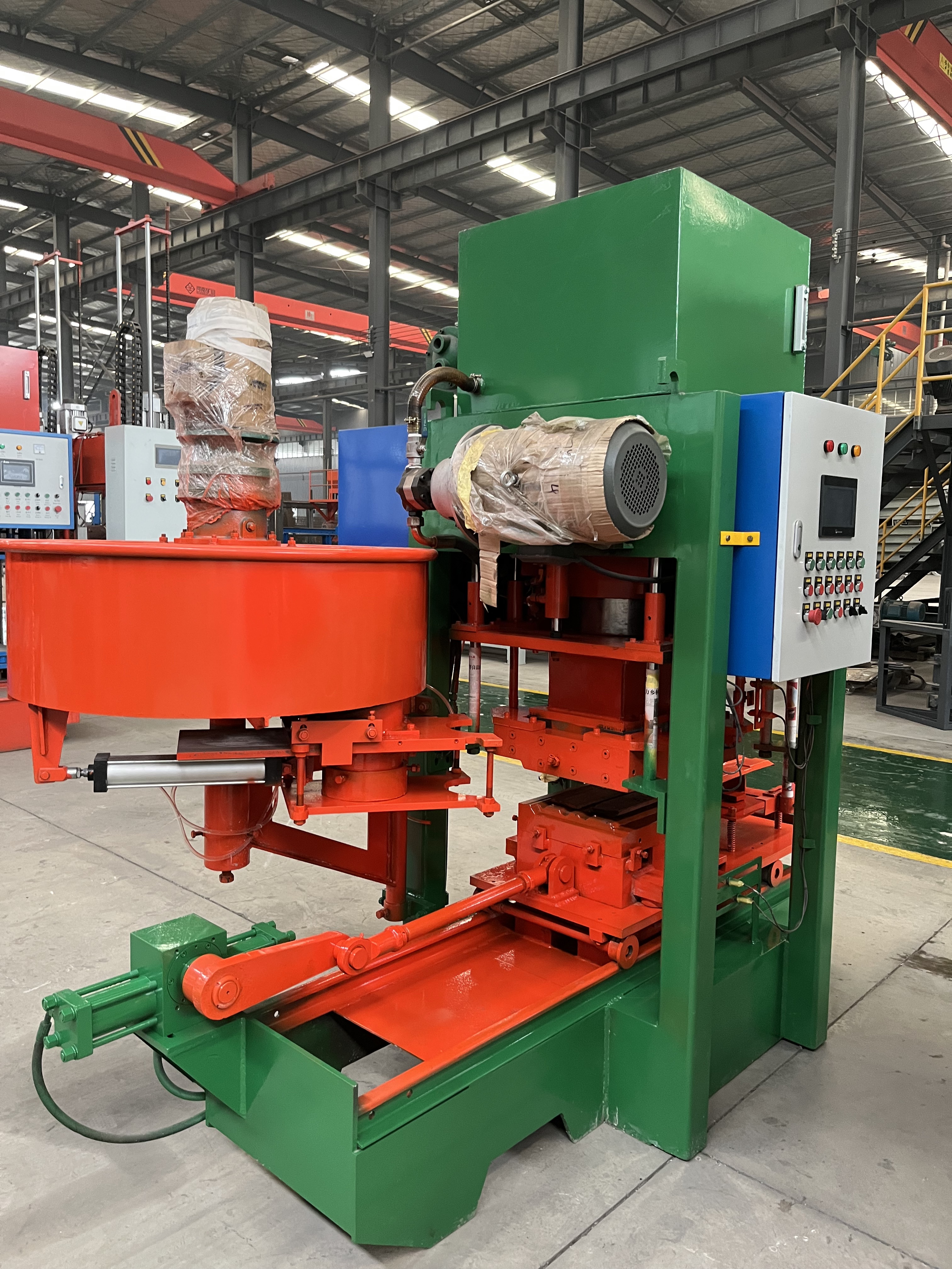 Cement colored roof tile machine